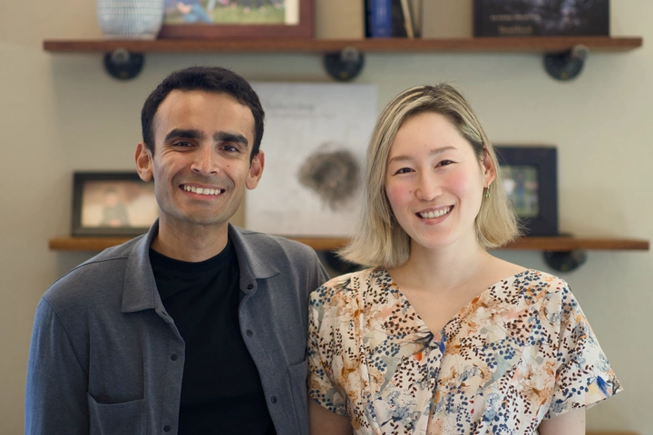 Saad and Teresa, the husband-and-wife team behind IntelliSew