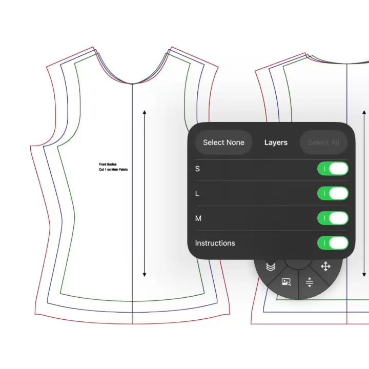 Layer selection interface