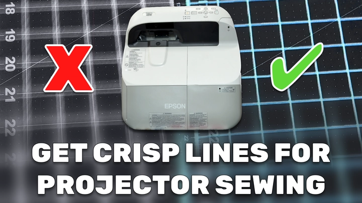 Epson Ultra Short Throw projector setup for sewing
